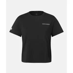 [데상트]우먼스 러닝 세미 크롭 반팔 티셔츠 블랙 SR122RTS31SR122RTS31_BLK0 742341