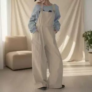 [하프클럽/]여성 넓은 카고팬츠 맥시절개 멜빵바지