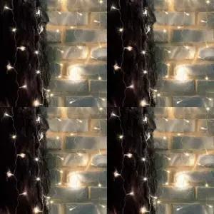 ( )은하수 150구 투명선 LED 고드름 웜색 지니전구 2M 전원잭포함 연결가능 트리장식 가로수