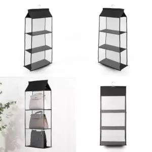 ( )3칸 가방정리대 블랙 가방보관함 가방진열대