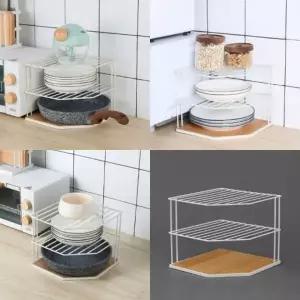 ( )3단 코너 선반 우드판 화이트 주방양념선반 싱크대정리선반 주방수납선반