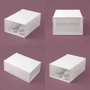 ( )신발정리함 2p세트 화이트 수납신발장 신발장정리대