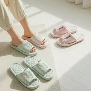 귀여운 고양이 파스텔 거실화 손님용 실내화 홈 슬리퍼 거실화 세트