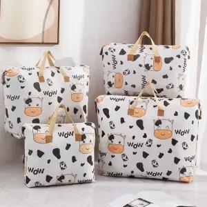 타포린백 가방 젖소 장바구니 부직포가방 분리수거 이불정리 쇼핑백 대용량 [개미물류] 여행가방 빨 옷가방