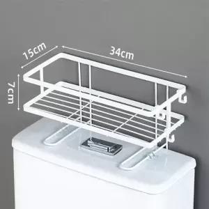 (색상 화이트)변기위 수납선반 무타공 공간활용 욕실 변기 선반 정리대 거치대 화장실 수납