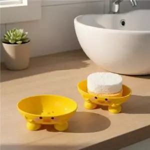 ( )오리 비누각 캐릭터 비누 받침대 욕실 화장실 거치대