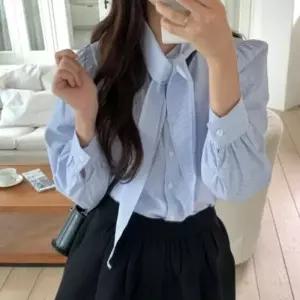 [다잇템] 여성 출근룩 여성스러운 단정한 단가라 클래식 셔츠