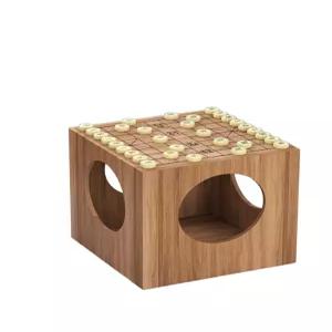 원목 바둑판 양면 체스 대국 취미 기원 테이블 A형 프레임