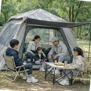 5-6인용 캠프필드 오토 텐트 3000mm 방수 그늘막 자동