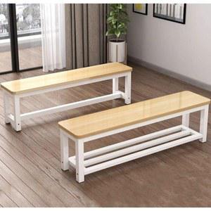 사우나 탈의실 의자 스틸 원목 교환 벤치 매장 휴게용 롱 스툴 100x37x45cm