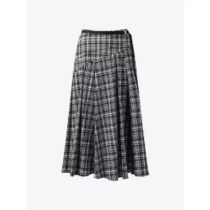 [듀엘](센텀시티점)벨티드 체크 플레어 스커트 D262MSD041