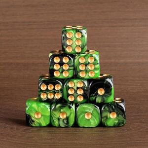 10개단자 16mm 듀얼 컬러 D6 주사위 세트 - RPG 보드 게임 파티 or 클럽용 6면 아크릴 라운드 모서리 다면