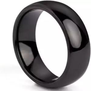 주드 주얼러스 8mm 폭 하이 폴리싱 클래식 심플 플레인 돔 스타일 세라믹 웨딩 밴드 링