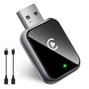 호환 HUSSPOOL 카플레이 무선 어댑터 iPhone용 유선 고속 자동 연결 연장 케이블 USB USBC로 미니 사이즈