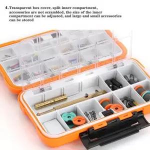 방수 낚시 도구 상자 조절 가능한 칸막이 낙하 방지 충격 루어 보관 케이스 바늘 미끼 액세서리용