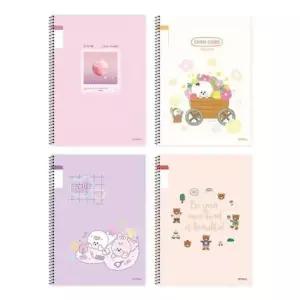 [문구] 슬림 초등 노트 여아용 무제 공책 좁은칸 랜덤 5권 세트