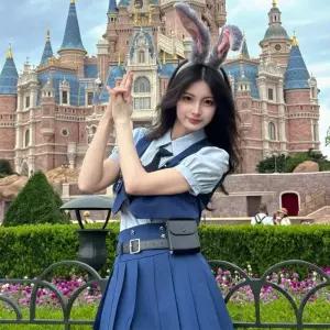 주디 코스프레 의상 세트 베스트 반팔 여성 경찰 유니폼