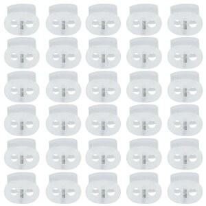 Zorpeter 30Pcs 내구성 있는 코드 잠금장치 제거, 이중 구멍 전환, 신발끈/후드/바지 잠금장치용 플라스틱 스토퍼