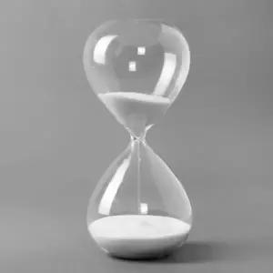 ( )60분 모래시계 화이트 유리 타이머 거실 욕실 인테리어 장식품