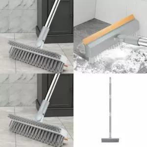 ( )3in1 욕실 스퀴지 청소솔 그레이 화장실바닥청소솔 화장실청소밀대 긴솔