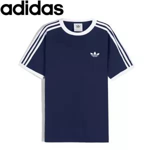 아디다스 남성 아디컬러 3S 스트라이프 반팔티 나이트 인디고 KE3536