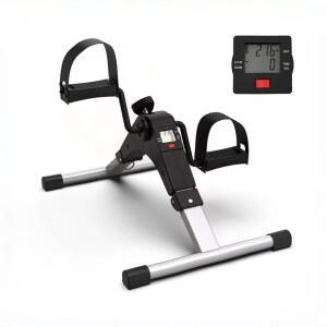 언더 데스크 바이크 페달 운동기 팔과 다리용 미니 운동 LCD 디스플레이와 조절 가능한 저항을 갖춘 접이식