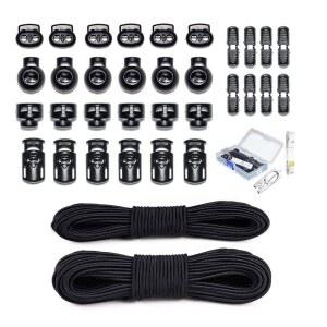 42개 코드 잠금 끝 스프링 토글 스토퍼 지퍼 풀 엔드 패스너 버튼, 드로스트링, 신발끈, 바지, 백팩, 가방, 수하물, DIY 제작을 위한 18야드 탄성 번지 코드 스트레치 스트링 포함