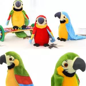 녹음 움직이고 말하는 앵무새 작동 동물 인형 조카 생일 어린이날 선물 3컬러