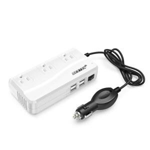 2A 4포트 USB 자동차 어댑터가 장착된 BESTEK 200W 파워 인버터 DC 12V 110V AC ETL 목록