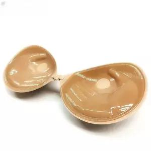 1pcs 여성 브래지어 보이지 않는 전면 버클 실리콘 가슴 스티커 Strapless 자체 접착 수집 통기성 향상