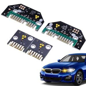 4PCS 헤드라이트 옐로우 DRL 엔젤 LED 모듈 BMW G20 G21 320I 330i M340i 2019-2022 LED 보드 주간 주행등 모듈, 교체 1420000423 63118496133 8496133 90110332 DRL 보드