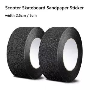 스쿠터 미끄럼 방지 스티커 테이프 스케이트 보드 사포 수영장 야외 도구 손잡이 방수 2.5cm