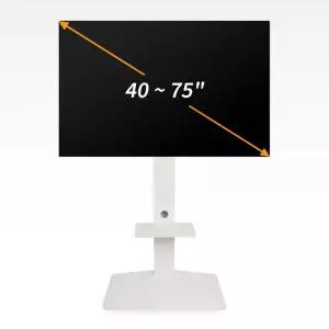 최대 75인치 티비 무광화이트 거실용 벽밀착 텔레비젼 스탠드 선반형 거치대 삼성 엘지 LGTV 40 42 43 47 49 50 55 60 65 70 75인치 