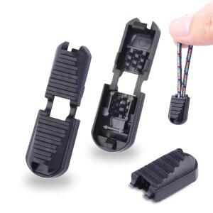 25팩 지퍼 풀 탭 코드 엔드 팁 신발 레이스 엔드 클립 코드 잠금 장치 파라코드 몰 백팩 퀵 노 타이드 신발 레이스 트라이애슬론 마라톤 러닝화