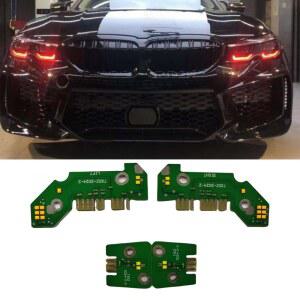 2018년형 2020년형 BMW 3 시리즈 G20 G21 320i 330i M340I LED 헤드라이트 주간 주행등, 엔젤 DRL 칩, 레드 [미국 재고]용 4PCS 레드 DRL 아이즈 LED 보드 세트 장착