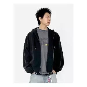 에잇세컨즈 유튜버 피로 PICK 내추럴 드레이프 후드 재킷 - 블랙 456339MX25 1247972