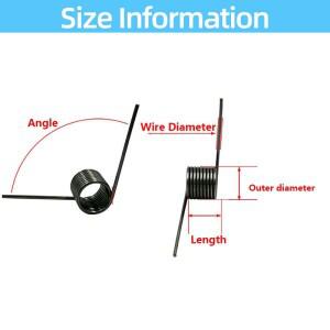 소형 나선형 V자형 비틀림 용수철 클램프 맞춤형 금속 스프링 도구 와이어 직경 2.5mm 65Mn 강철 2 개