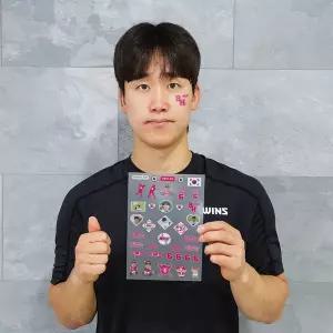 [네오플레인][LG트윈스] 구본혁 선수 스포츠 야구 타투 스티커 응원용품 페이스 페인팅 건식 판박이