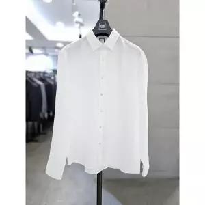 [하프클럽/바쏘옴므]바쏘옴므 세이브존03 바쏘옴므 25 화이트 솔리드 린넨100 셔츠 WSYFZ1TT46AWHY