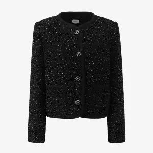 [듀엘](의정부점)메탈 비딩 트위드 자켓 D254MSF050