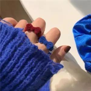 3종 벨벳 리본 반지 커플반지 우정반지 오픈 링 반지 우정링 커플링