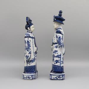 청나라의  황제와 황후 세라믹 동상 테이블 호환 액세서리 가정 장식