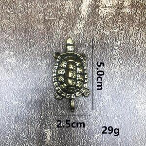 구리 거북이 황동 재물 장수 돈 작은 조각상 장식품 차 호환 액세서리 데스크탑 공예