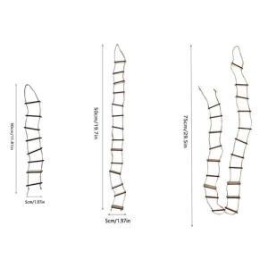 1개 미니어처 요정 정원 장식 나무 다리와 로프 사다리 가정용 호환 마당 미니 풍경  소품
