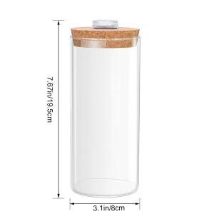 8X18Cm LED 조명 테라리움 병 유리 미니어처 풍경 실린더 가정 사무실 장식 웨딩 발코니 정원 실내 식물용