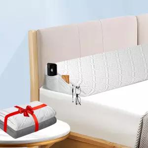 퍼플 라마 킹 헤드보드 베개 76 x11.4 x6 30D 메모리 폼 침대 웨지 양쪽에 커버 2개와 포켓 3개 매트리스와