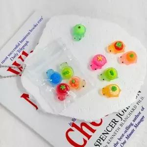 지퍼백 키링 DIY 행운의 미니 과일 거북이 파츠 10개입