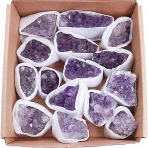 자수정 클러스터 천연 원석 지오드 크리스탈 영적 치유 돌 30-50g1개