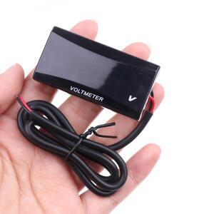 미니 LED 디스플레이 디지털 전압계 패널 볼트 측정기 후방 연결 보호 12V 자동차 차량용 호환 바이크 오토