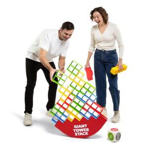 [미국배송] 리패러블의 자이언트 타워 스택 빌딩 블록의 균형을 맞추는 점보 블록 게임 - 궁극의 야외 게임 와 성인을 위한 부활절 선물 가족 챌린지 8세+